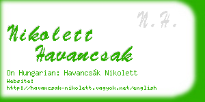 nikolett havancsak business card