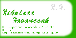 nikolett havancsak business card